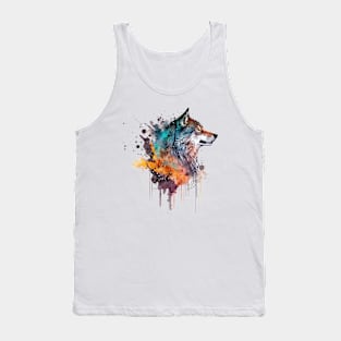 Wolf watercolor Tank Top